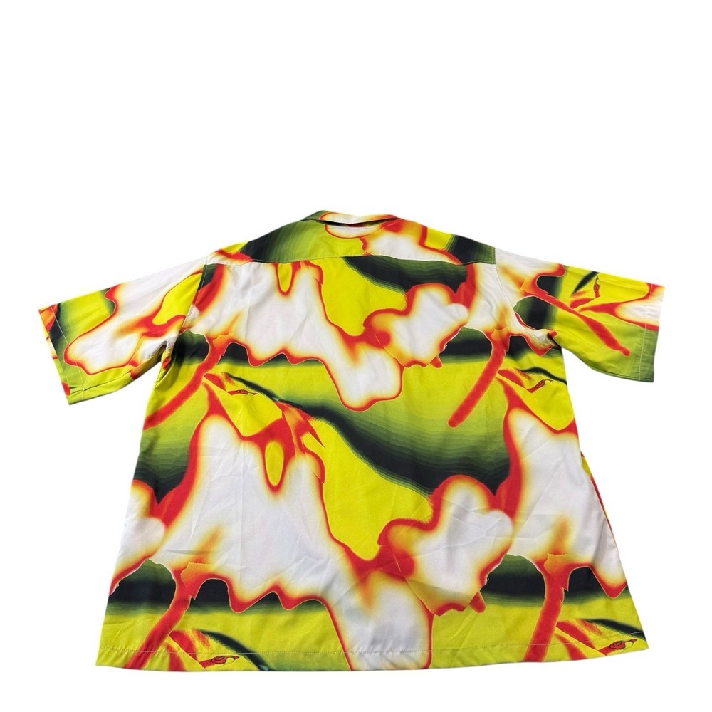 Zara X Rhuigi Loud Polyester Men's S/S Button Front Size XL - Picture 2 of 6